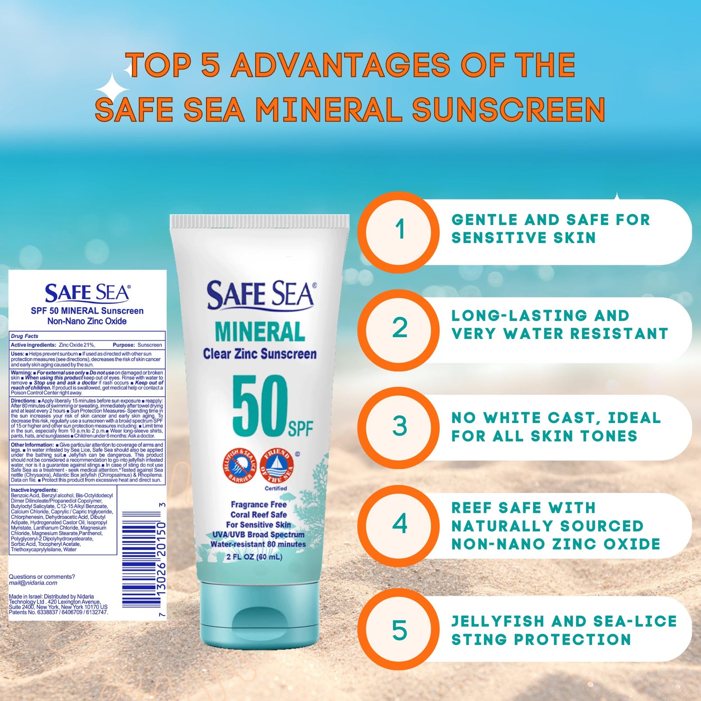 SAFESEA (SUNSCREEN) Zinc Oxide
