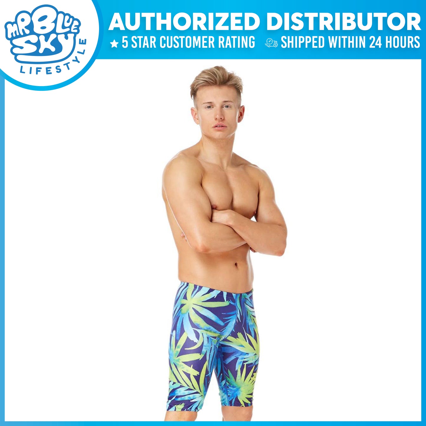 MARU (MS9077) SWIMMING JAMMER - Men's Tropical Palm Pacer