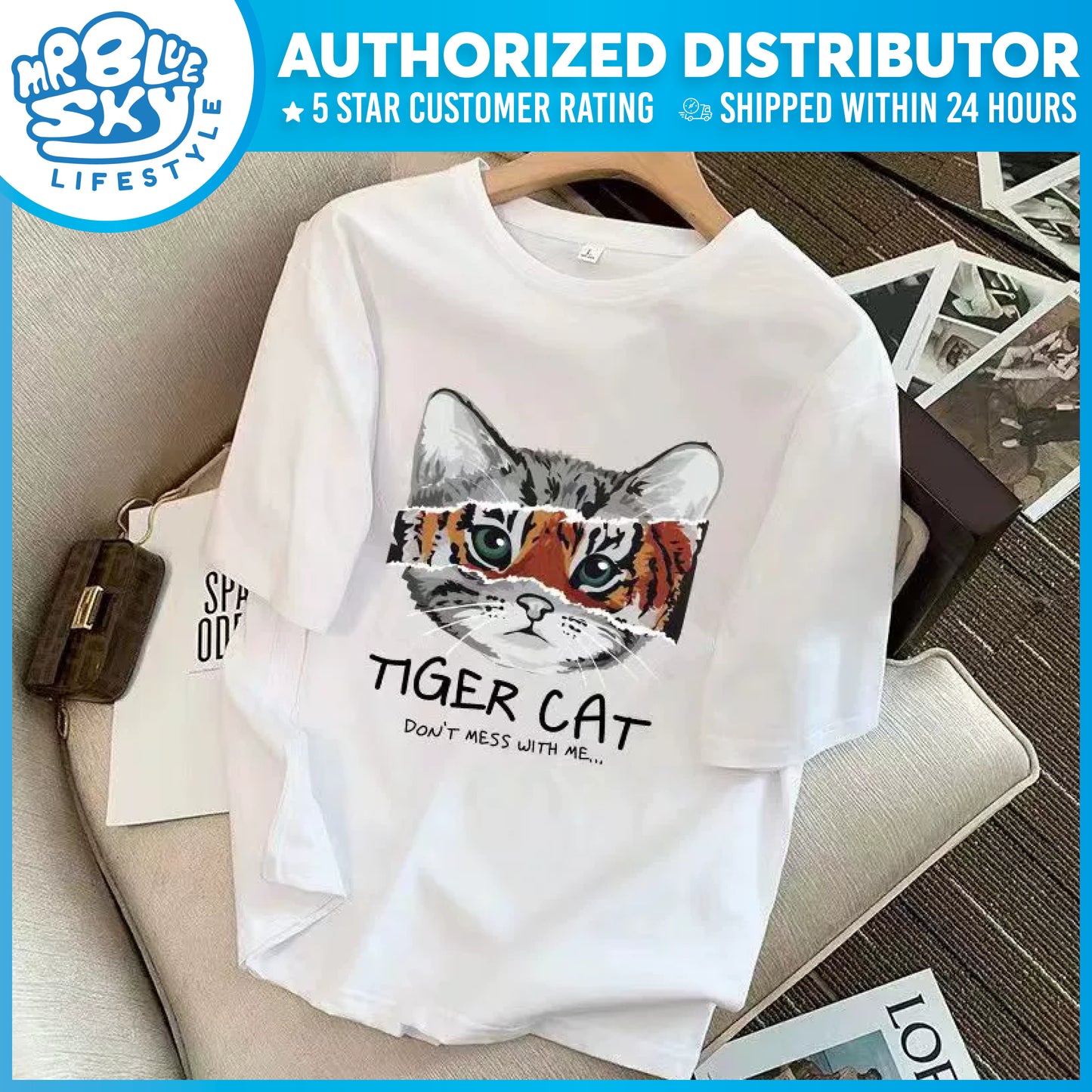 TEE Shirt Cotton Printed Loose Tops