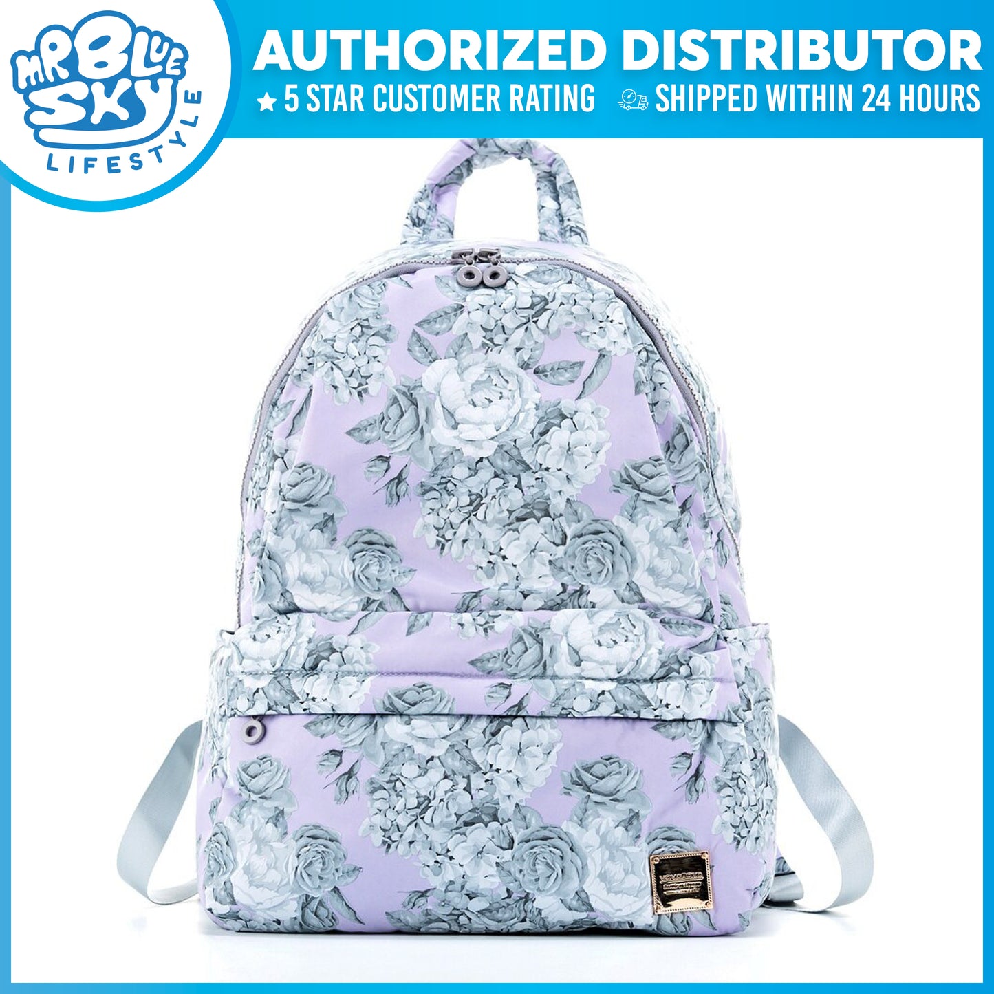 VOVAROVA Backpack (Rose Garden City - Lilac)