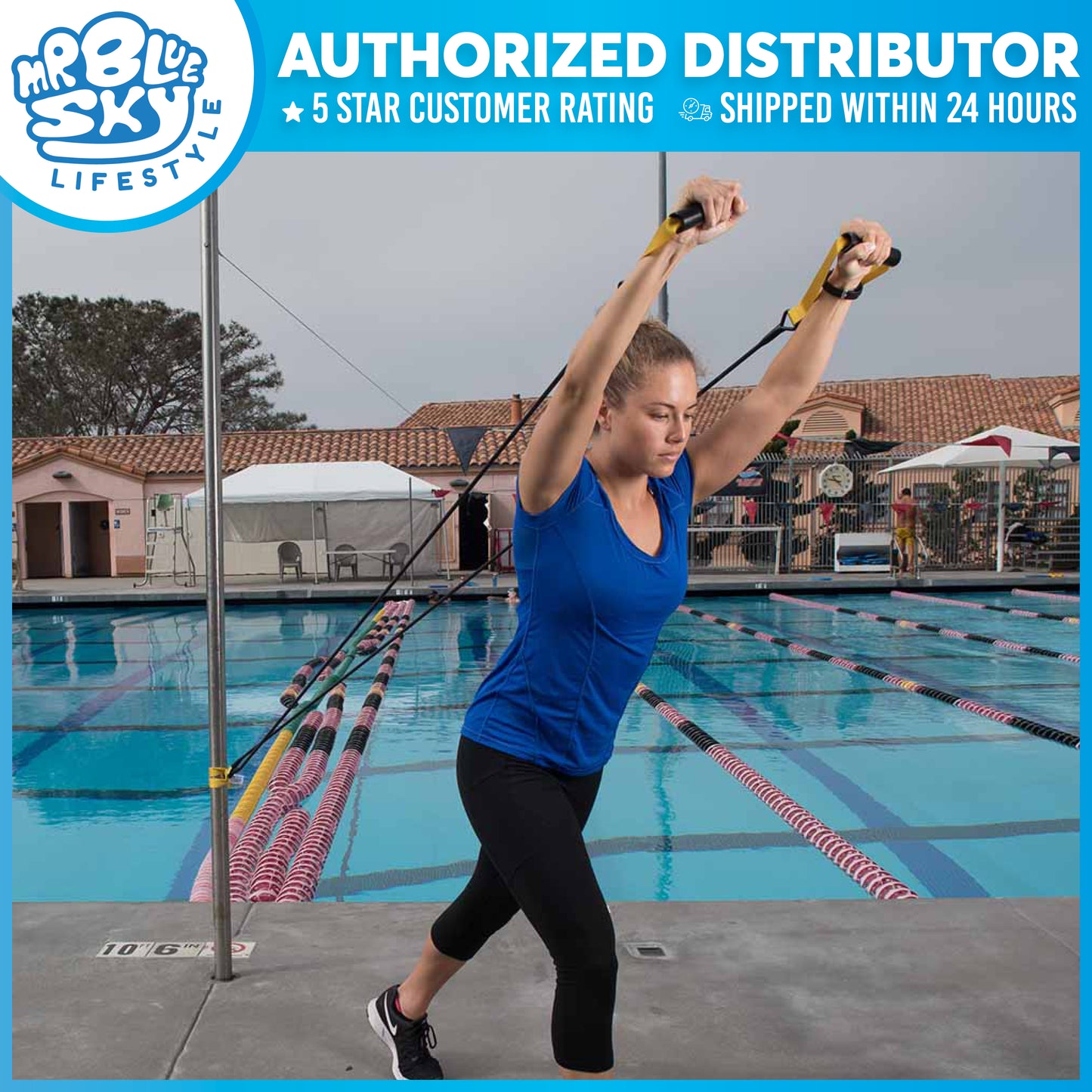 STRECHCORDZ (S100) Swimming/Dryland Resistance Cords with Handles