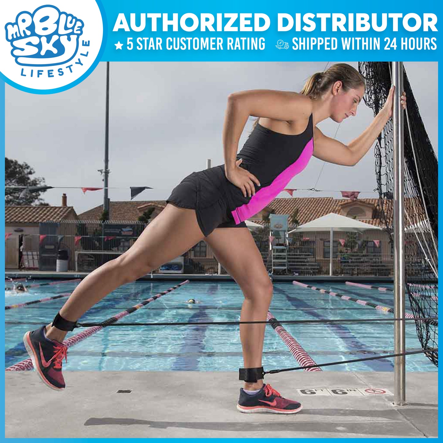 STRECHCORDZ (S102) Swimming/Dryland Resistance Cords Leg Straps