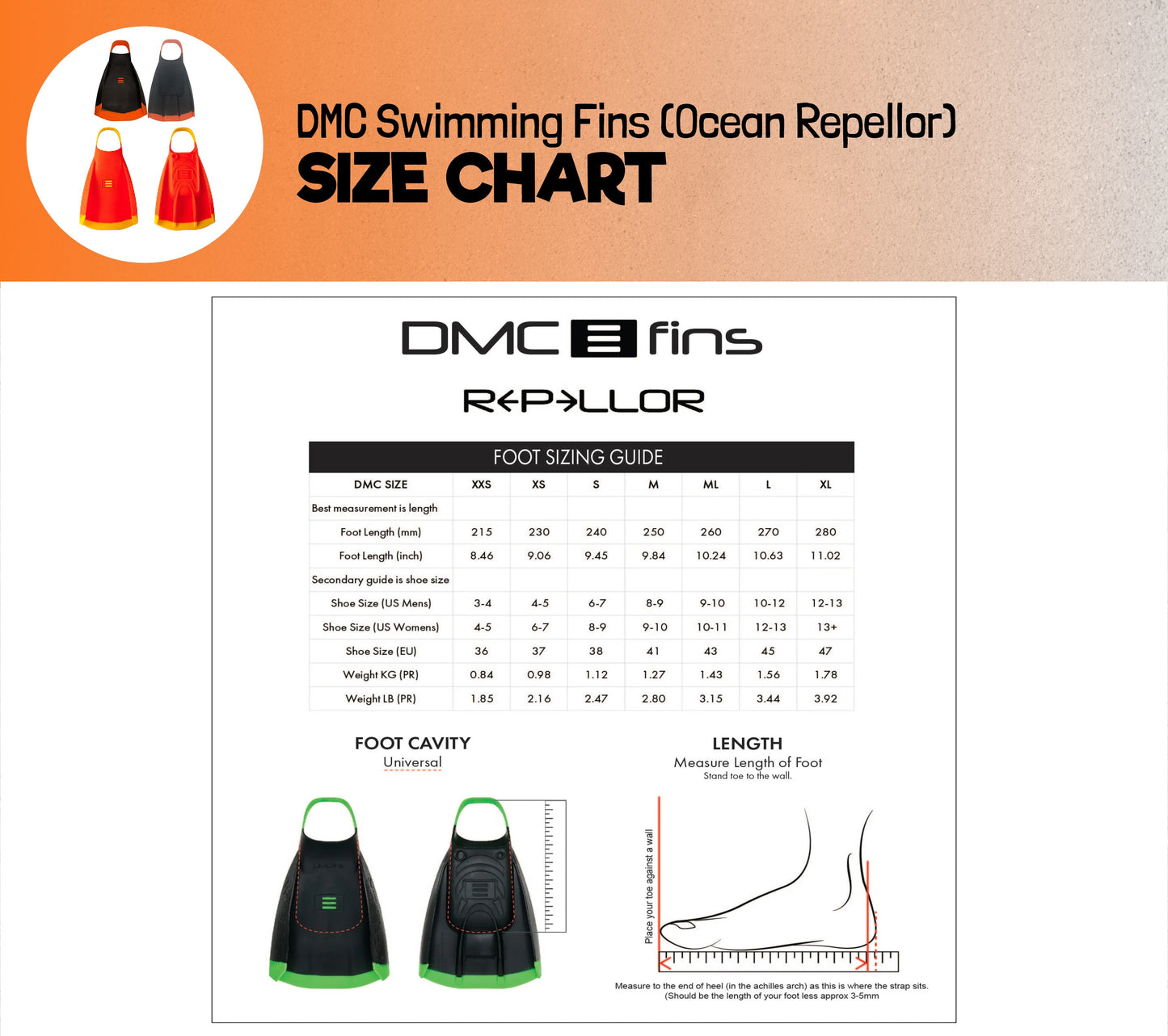 DMC Swimming Fins (Ocean Repellor)