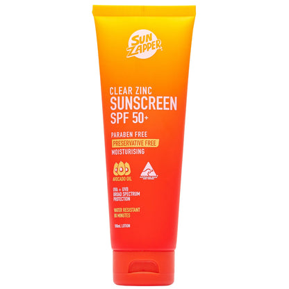 SUN ZAPPER Clear Zinc Sunscreen SPF50+