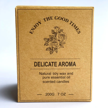 DELICATE AROMA SENSATION Scented candle Natural Soy Wax (200g/7oz)