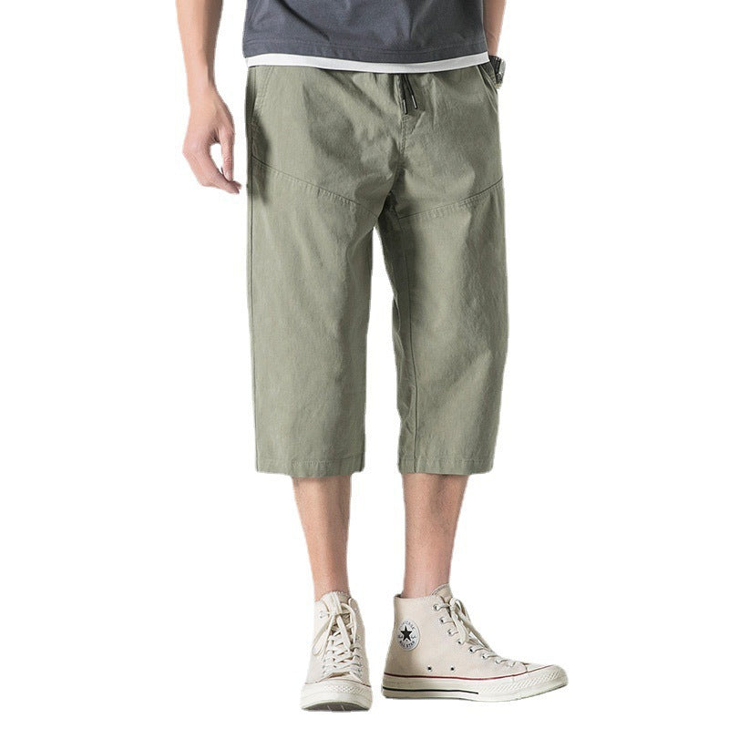 PANTS Men 01 Loose Capri Pants