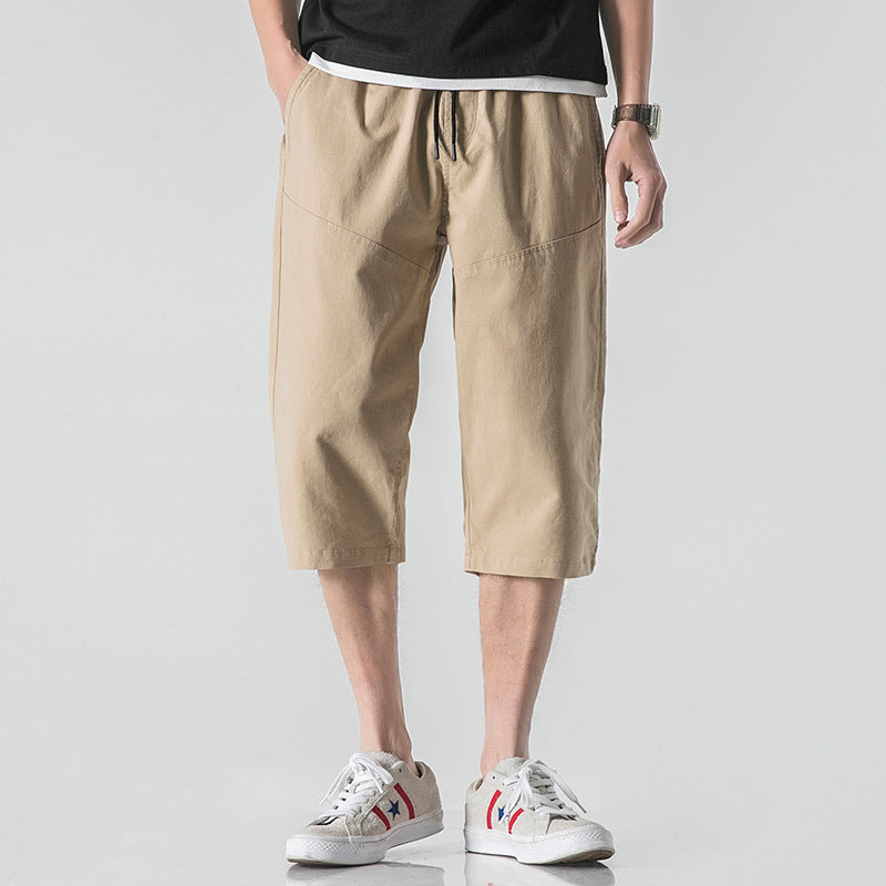 PANTS Men 01 Loose Capri Pants