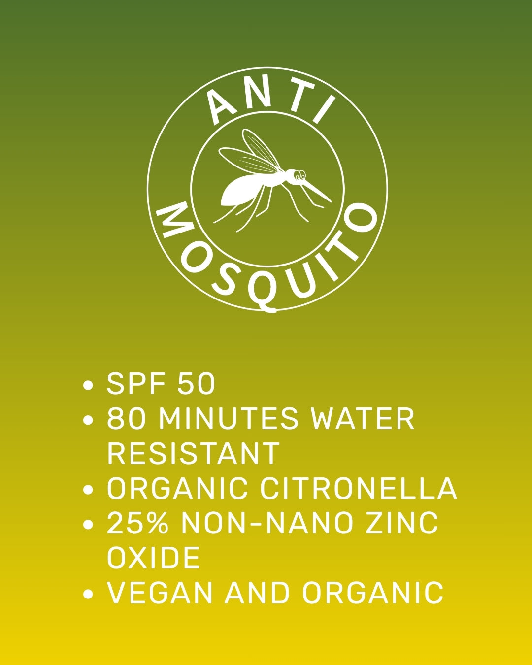 SUN ZAPPER Pure Zinc Anti Mozzie Sunscreen SPF50+