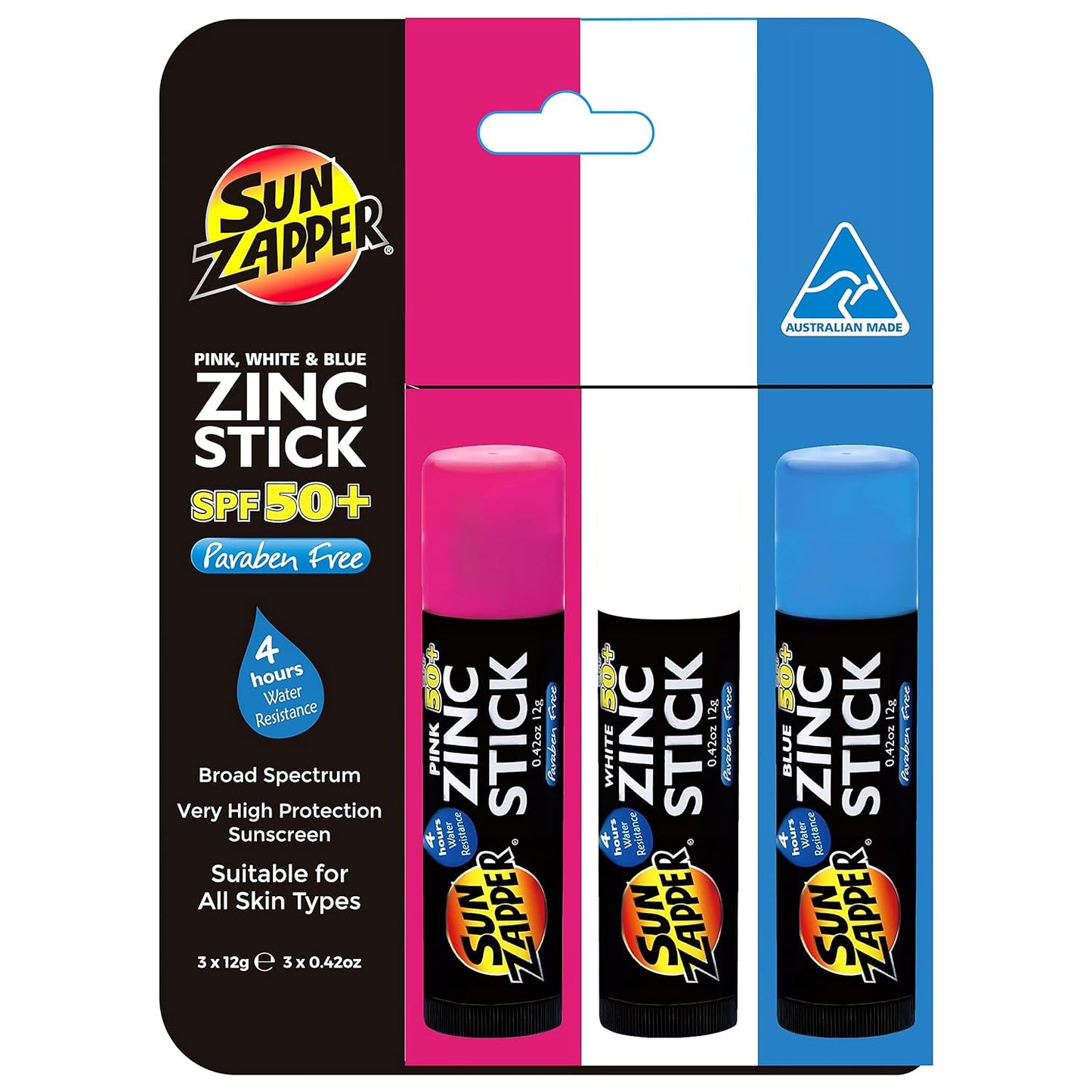 SUN ZAPPER Sunscreen Zinc Sticks SPF50+ (Big Value Pack)