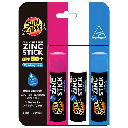 SUN ZAPPER Sunscreen Zinc Sticks SPF50+ (Big Value Pack)