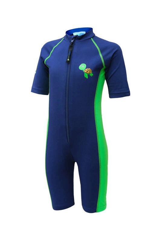 ECOSTINGER (C201-NL) Anti-Jellyfish Sun suit KIDS Swimwear - Turtle Logo (UPF50+)