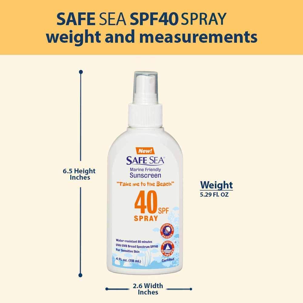 SAFESEA (SUNSCREEN-SPRAY) Anti-Jellyfish Sting Protection SPF40 (118ml)