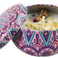 Handmade Scented Candle Smokeless - Mandala Hippie Flowers Petals Theme