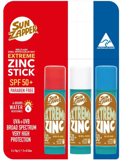 SUN ZAPPER Sunscreen Zinc Sticks SPF50+ (Big Value Pack)
