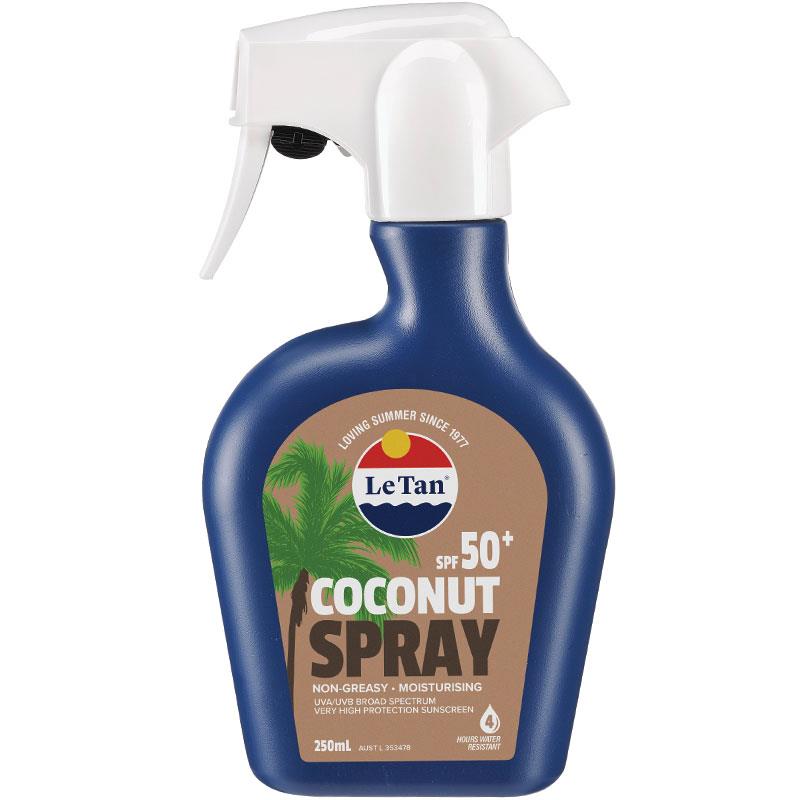 LE TAN (6282) Sunscreen Coconut SPRAY SPF50+ (250ml)