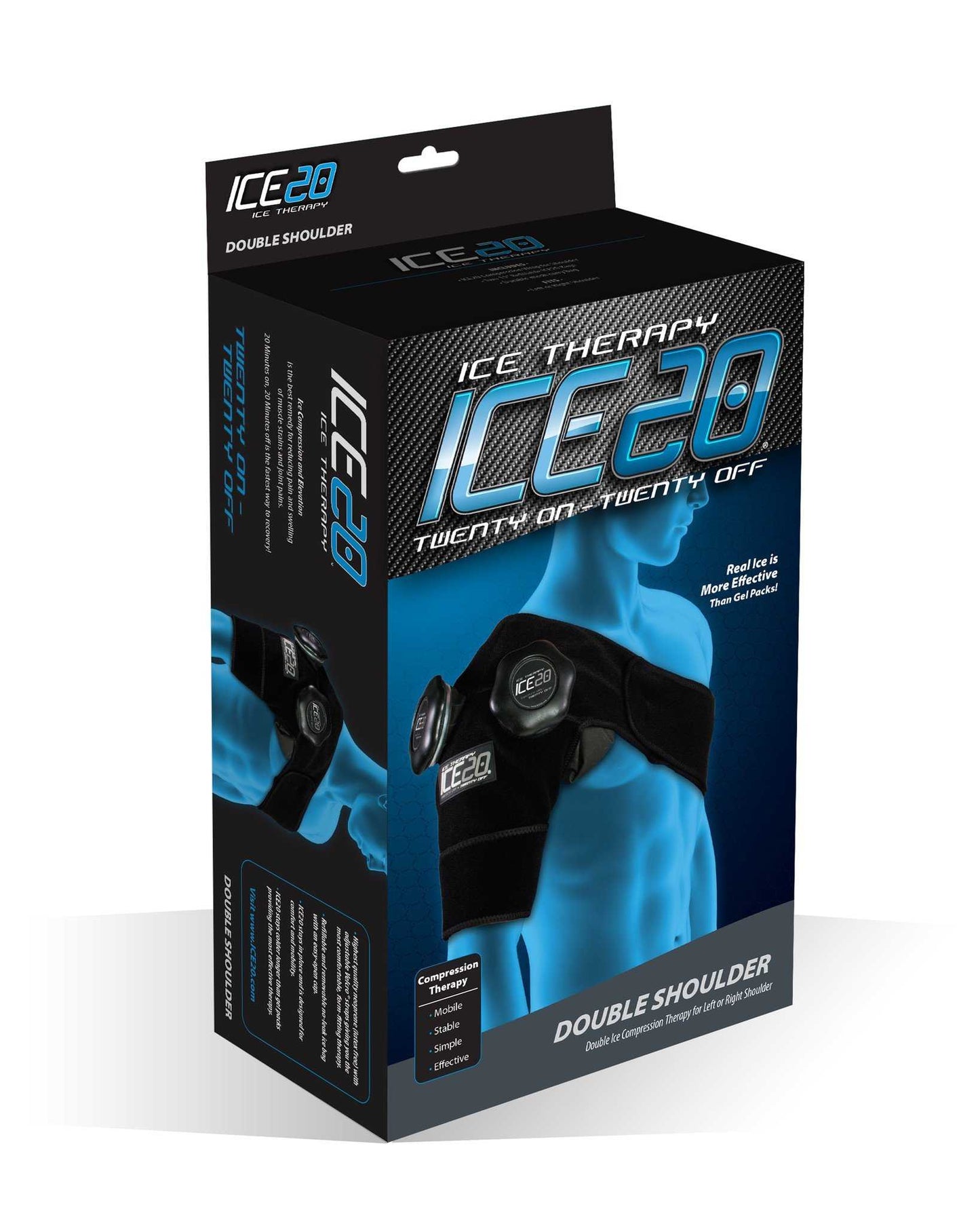 ICE20 Ice Compression Wrap - Cold Compress Double Shoulder