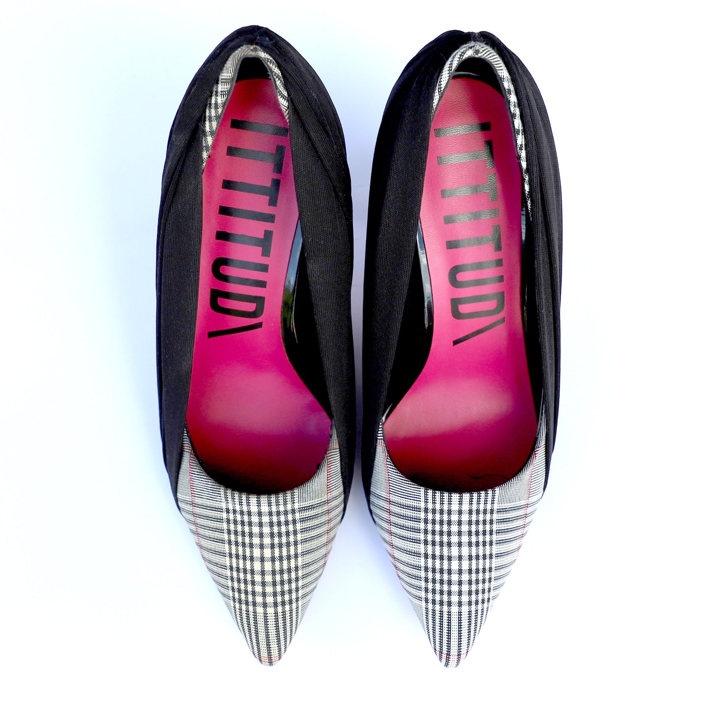 FOOTWEAR SHOES 01 - ITTITUD Heels Black Pink Plaid