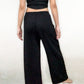 LOOSE PANTS 01 - Wide Leg Fit Waist (Plain Black)