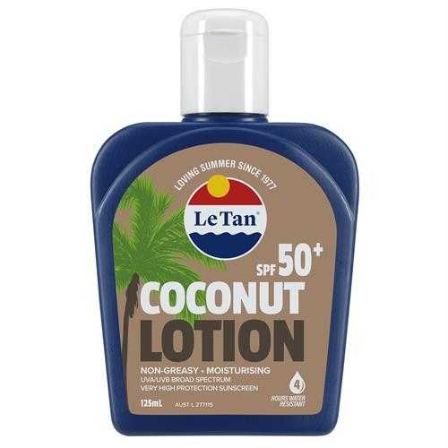 LE TAN (5612) Sunscreen Coconut Lotion SPF50+ (125ml)