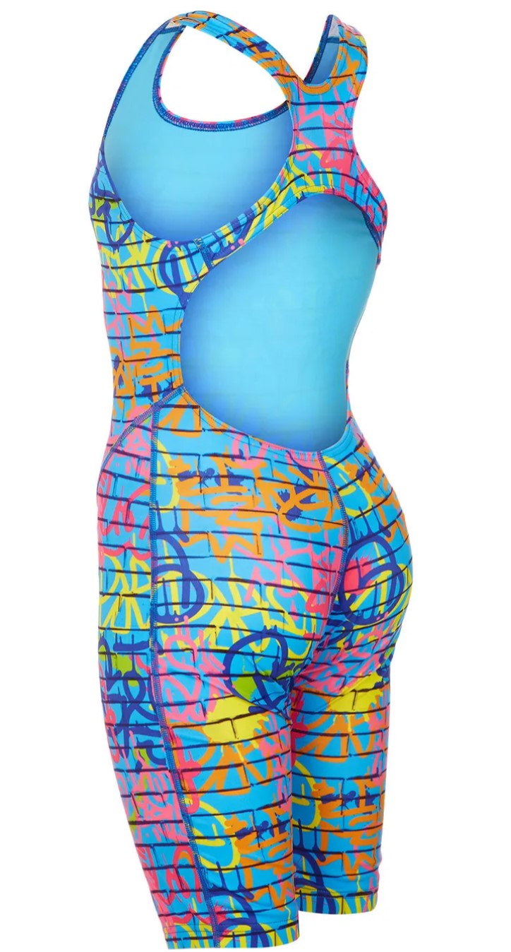 MARU (GK8545) SWIMMING LEGSUIT - Junior Street Art Pacer Multi (Blue)