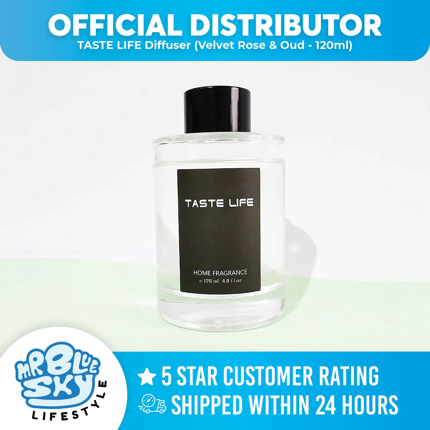 TASTE LIFE Diffuser (Velvet Rose & Oud - 120ml)