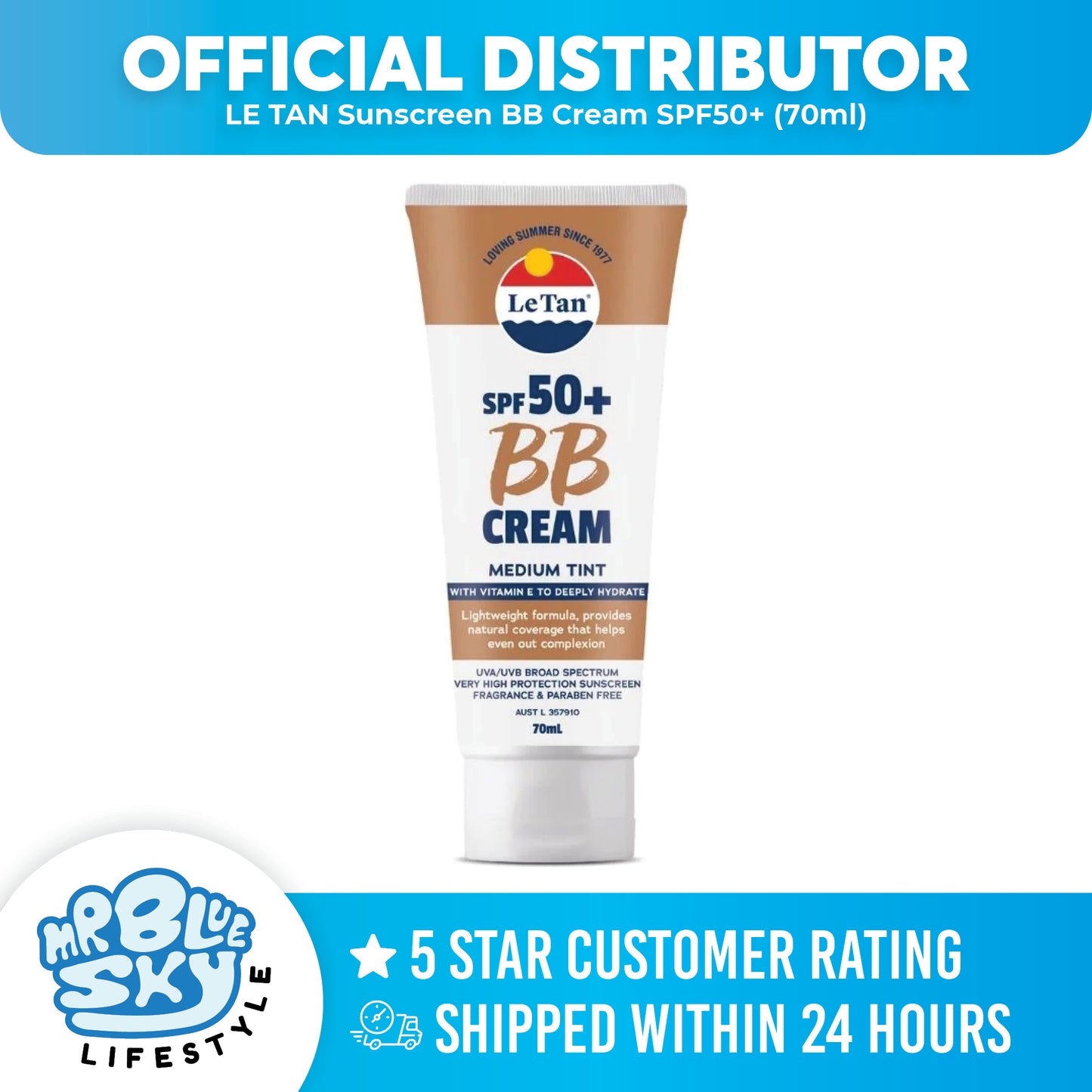 LE TAN Sunscreen BB Cream SPF50+ (70ml)