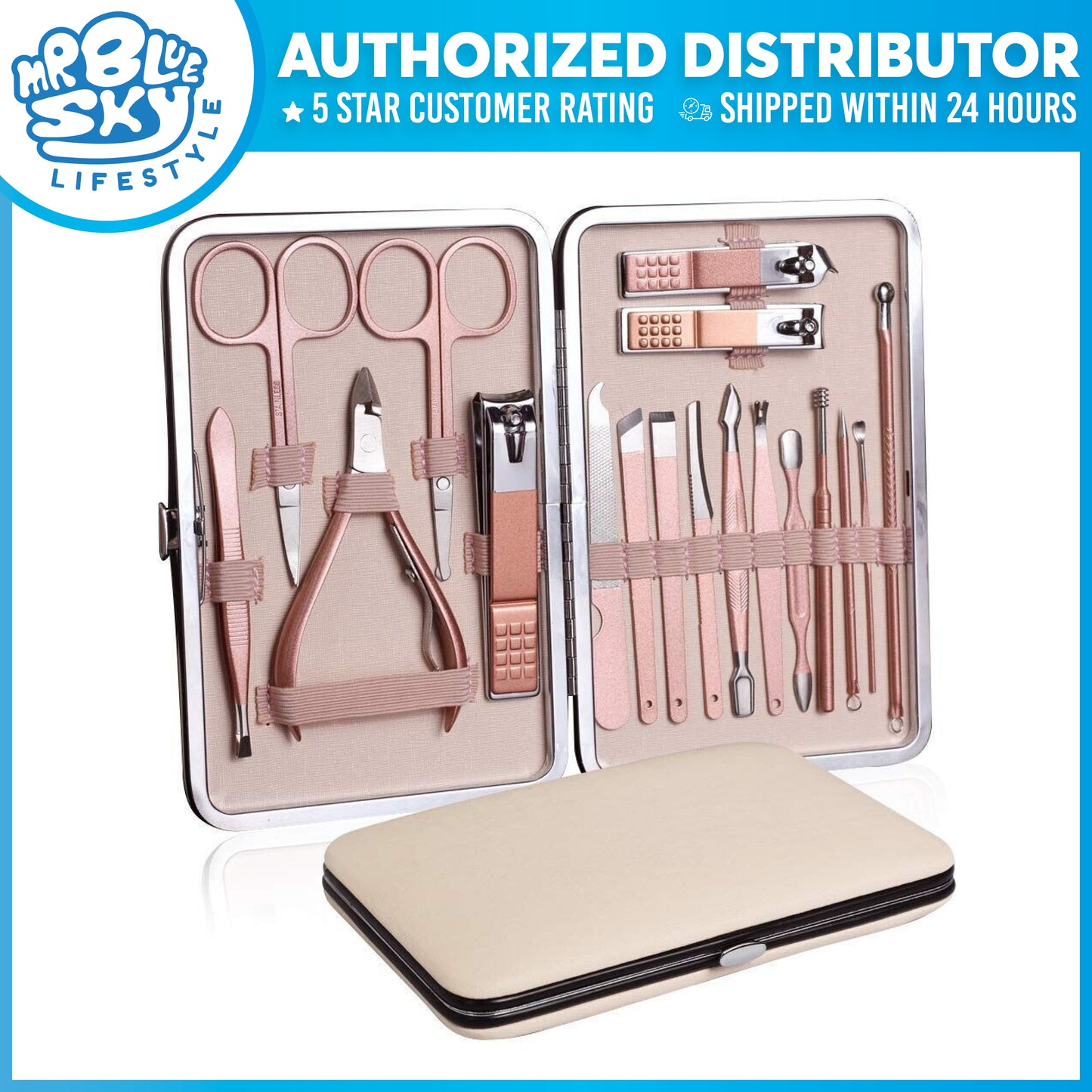 Multi-functional Stainless Nail Cleaning Set Kit