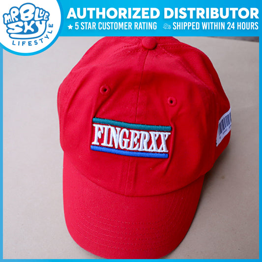 HAT CAP - Red "FINGERXX" Barcode on Side