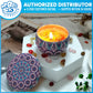 Handmade Scented Candle Smokeless - Mandala Hippie Flowers Petals Theme