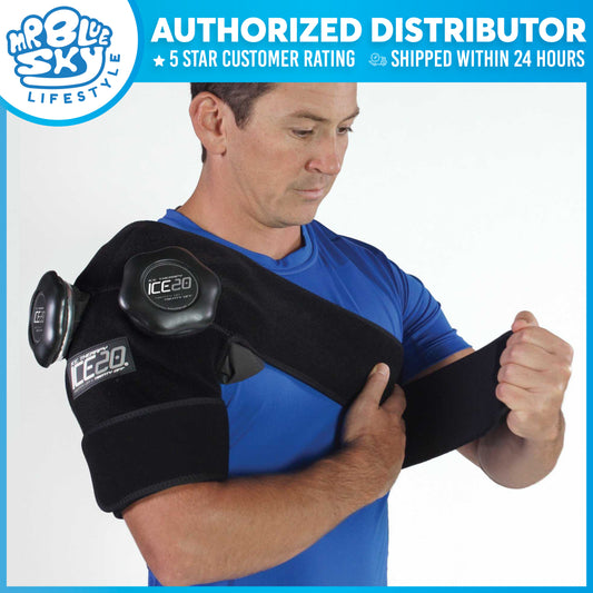 ICE20 Ice Compression Wrap - Cold Compress Double Shoulder