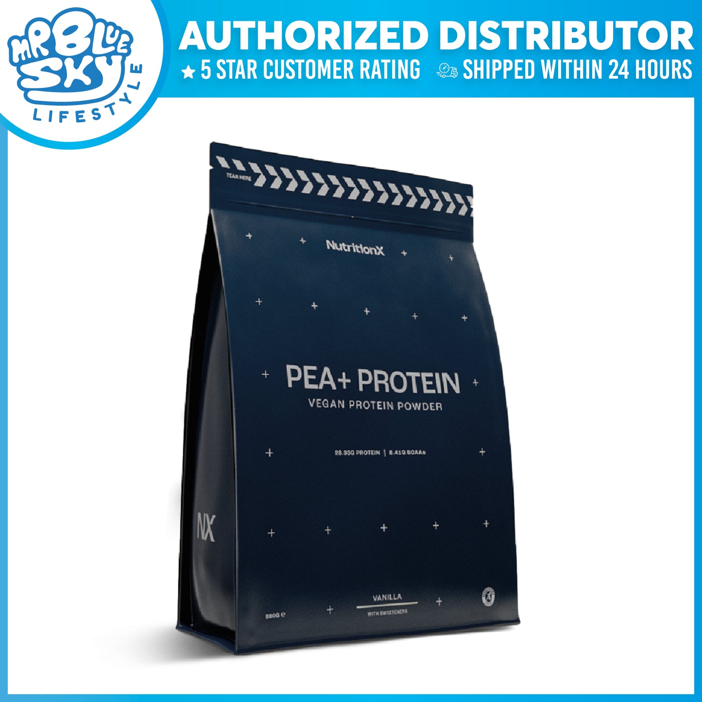 NUTRITIONX Pea + Protein Vegan Protein Powder (880g)