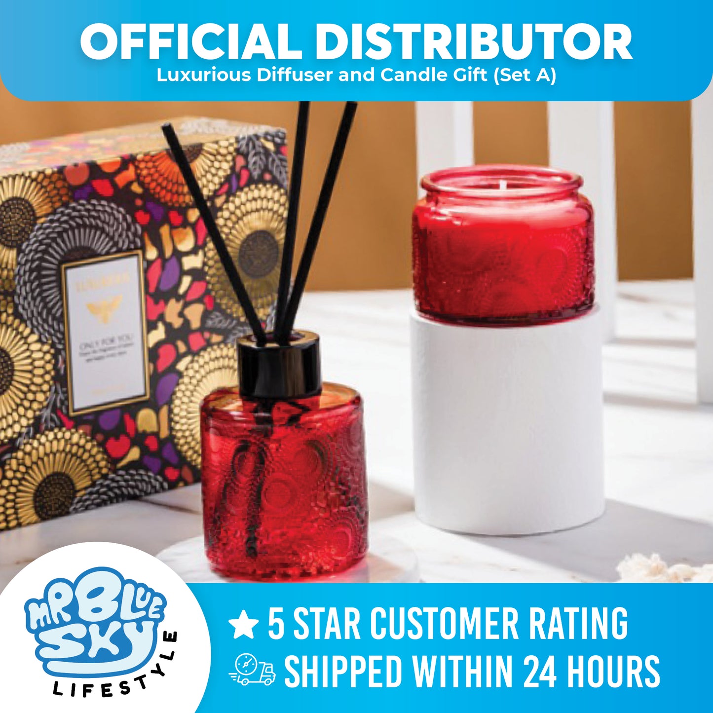 Luxurious Diffuser and Candle Gift (Set A)