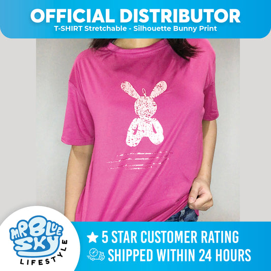 T-SHIRT Stretchable - Silhouette Bunny Print