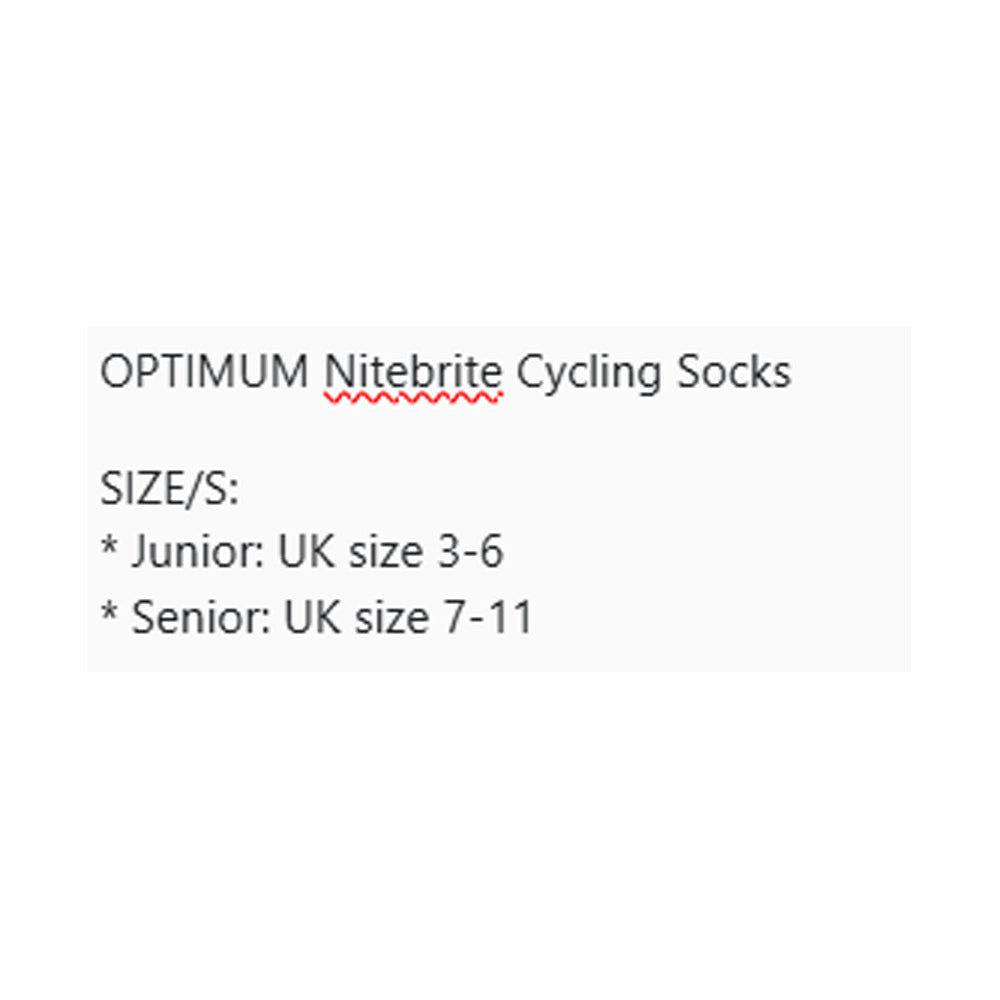 OPTIMUM Nitebrite Cycling Socks