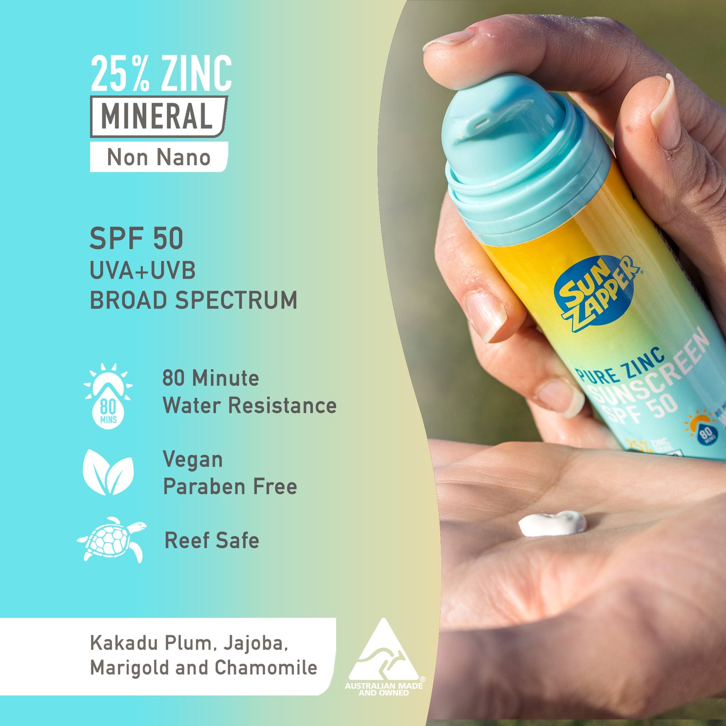 Sun Zapper Pure Zinc Sunscreen SPF50