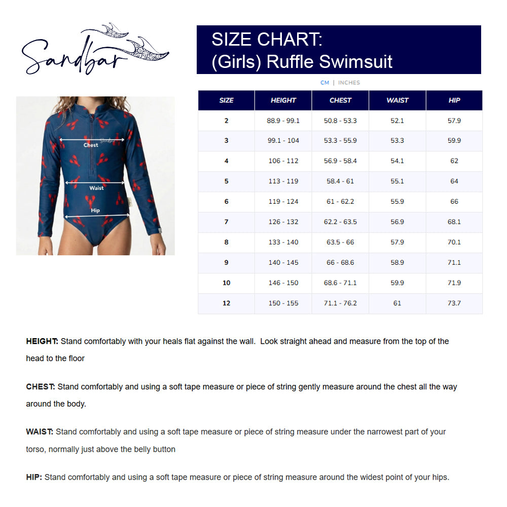 SANDBAR Girls Ruffle Swimsuit