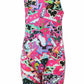 MARU (GK7532) SWIMMING LEGSUIT - Junior Scribble Pacer Pink