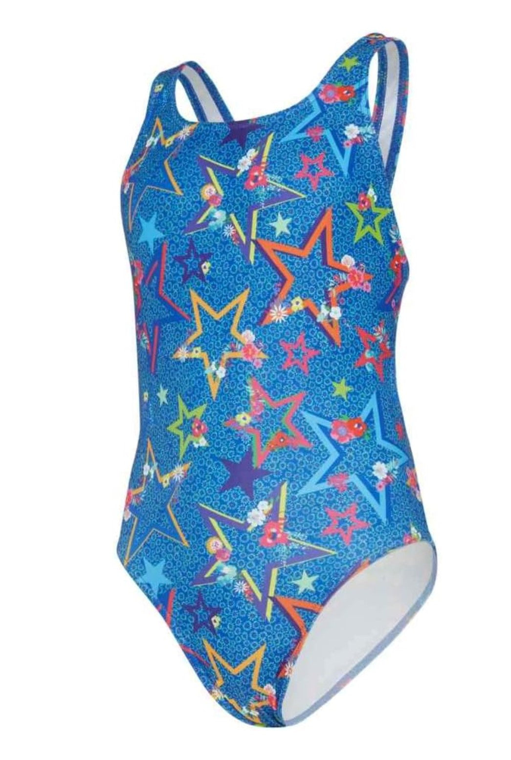 MARU (GK9040) SWIMMING SWIMSUIT - Ditsy Stars Pacer Auto-Back Blue