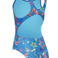 MARU (GK9040) SWIMMING SWIMSUIT - Ditsy Stars Pacer Auto-Back Blue