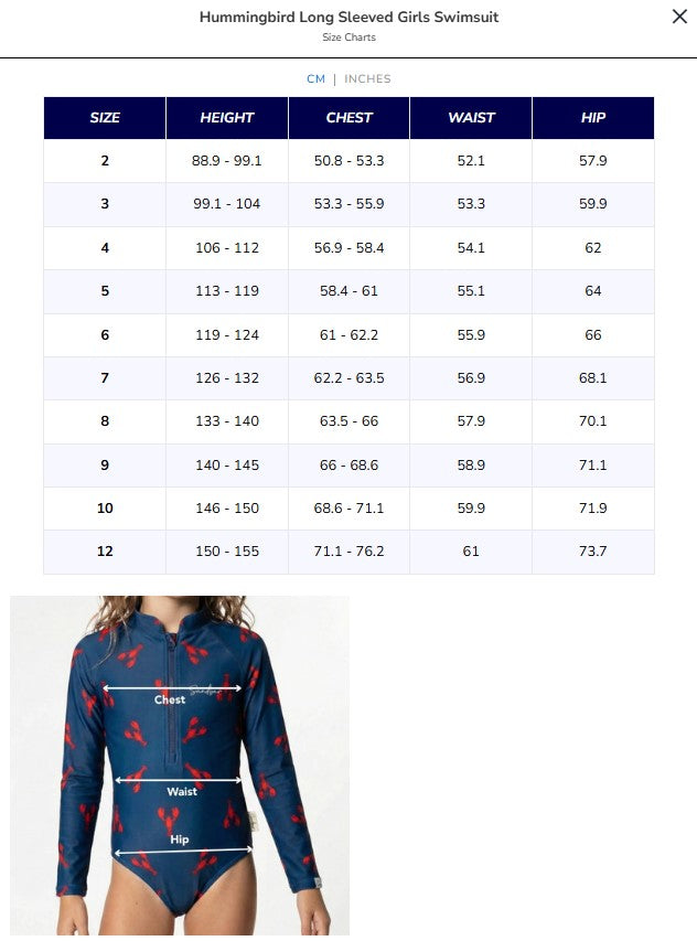 SANDBAR (Girls) Long Sleeved Swimsuit
