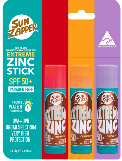 SUN ZAPPER Sunscreen Zinc Sticks SPF50+ (Big Value Pack)