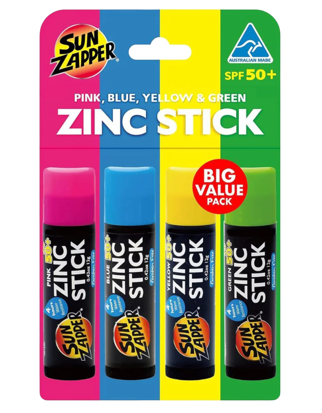 SUN ZAPPER Sunscreen Zinc Sticks SPF50+ (Big Value Pack)
