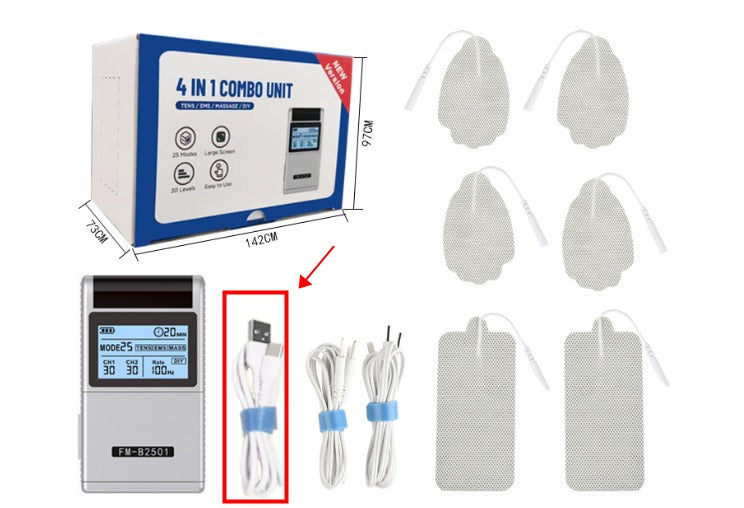 4 in 1 Electrotherapy Combo Unit TENS/EMS/DIY/MASSAGE