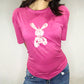 T-SHIRT Stretchable - Silhouette Bunny Print