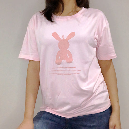 T-SHIRT Stretchable - Silhouette Bunny Print