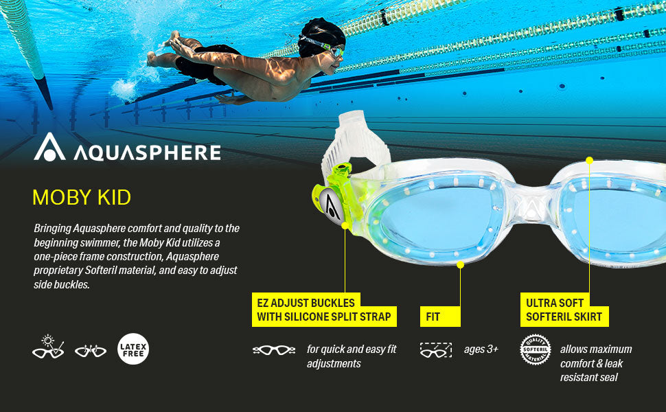 AQUA SPHERE Kids Swim Mask Goggles
