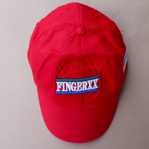 HAT CAP - Red "FINGERXX" Barcode on Side