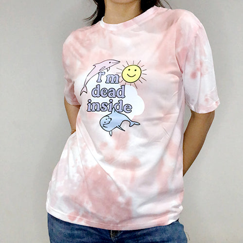 T-SHIRT Stretchable Cute Animal Print - "R'm Dead Inside"