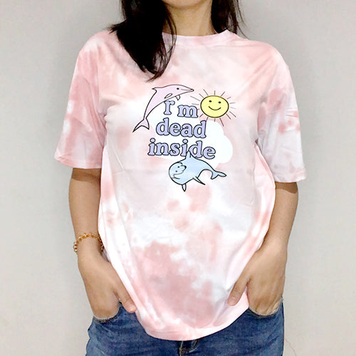 T-SHIRT Stretchable Cute Animal Print - "R'm Dead Inside"