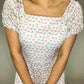 DRESS 05 Short Sleeves - Plants and Flowers Puffy Sleeve